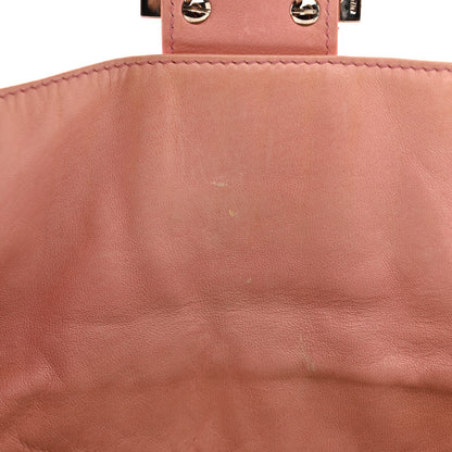 Fendi Knit Calf Hair Beaded Baguette Pink 13 of 14