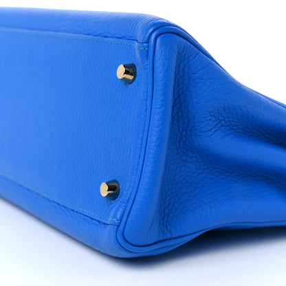 Hermes Togo Kelly Retourne 32 Bleu Hydra 9 of 9