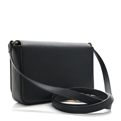 Burberry Grainy Calfskin Vintage Check Hampshire Crossbody Black 4 of 9