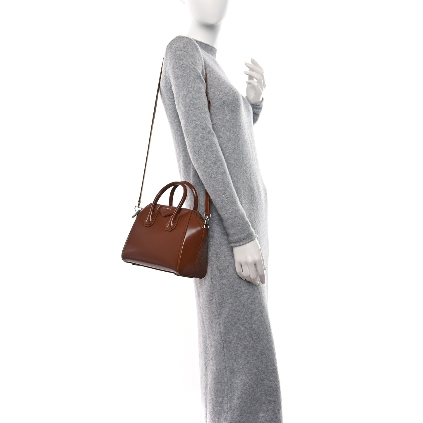 Shiny Lord Calfskin Mini Antigona Tan