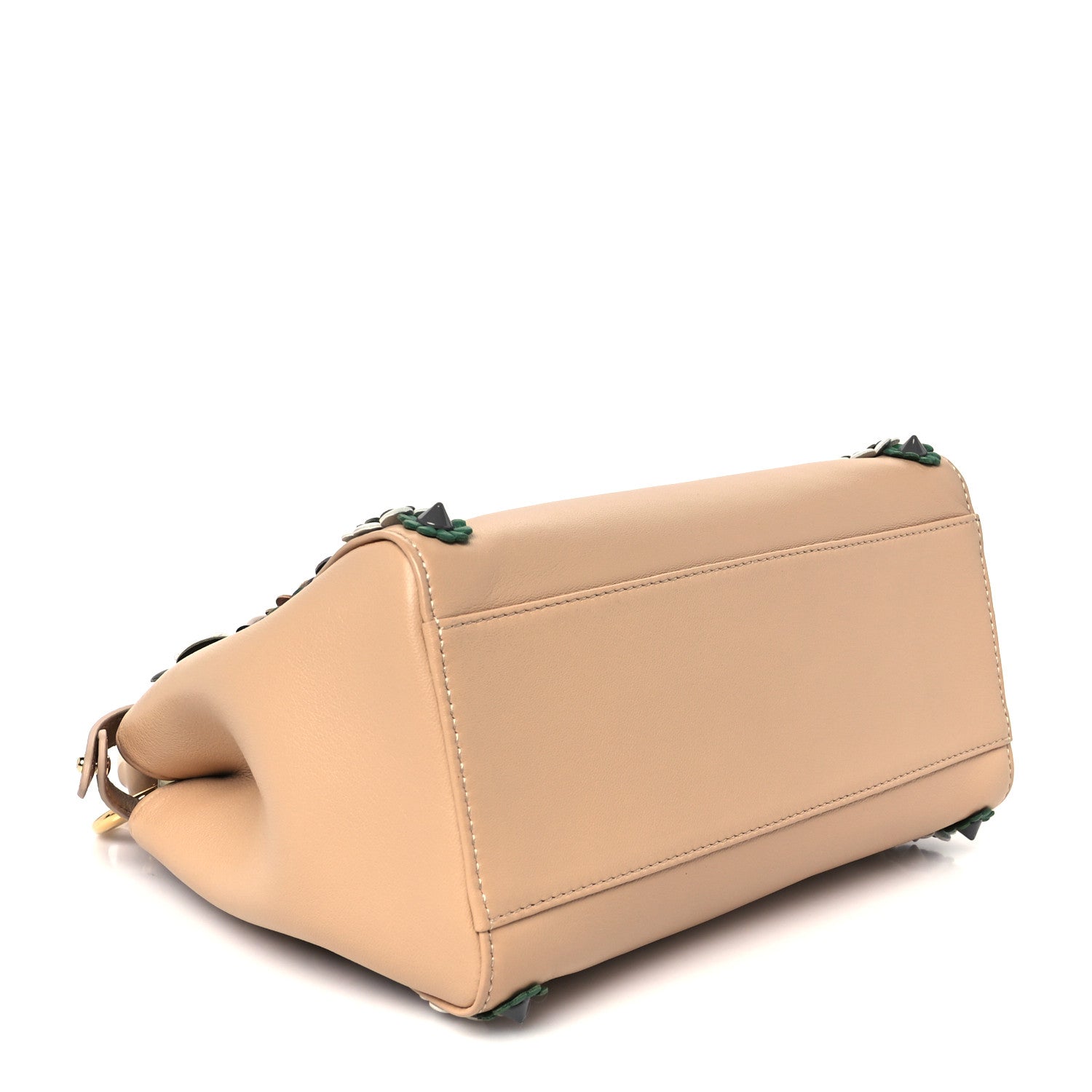 Fendi Nappa Flowerland Mini Peekaboo Iconic Satchel Pale Pink 4 of 11