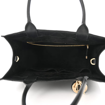 Christian Dior Calfskin Macro Cannage Medium Book Tote Black 5 of 9