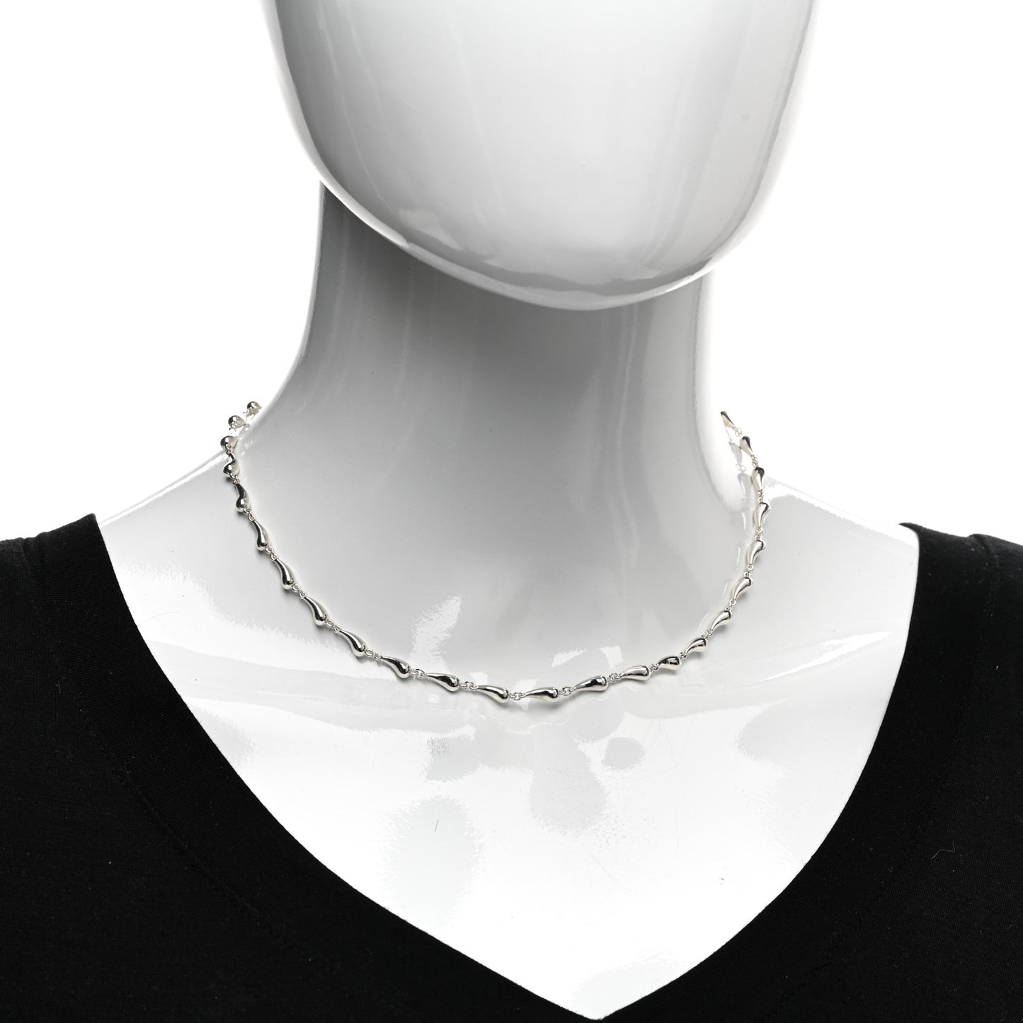 Sterling Silver Elsa Peretti Teardrop Pendant Necklace