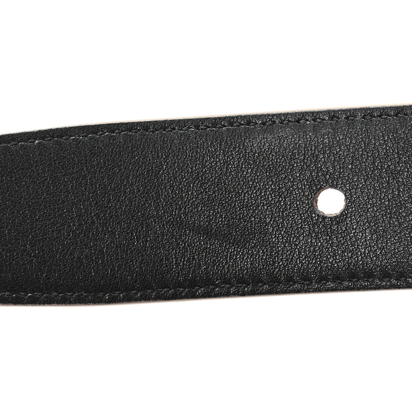 Smooth Calfskin Monogram Square Buckle Belt 80 32 Dark Beige