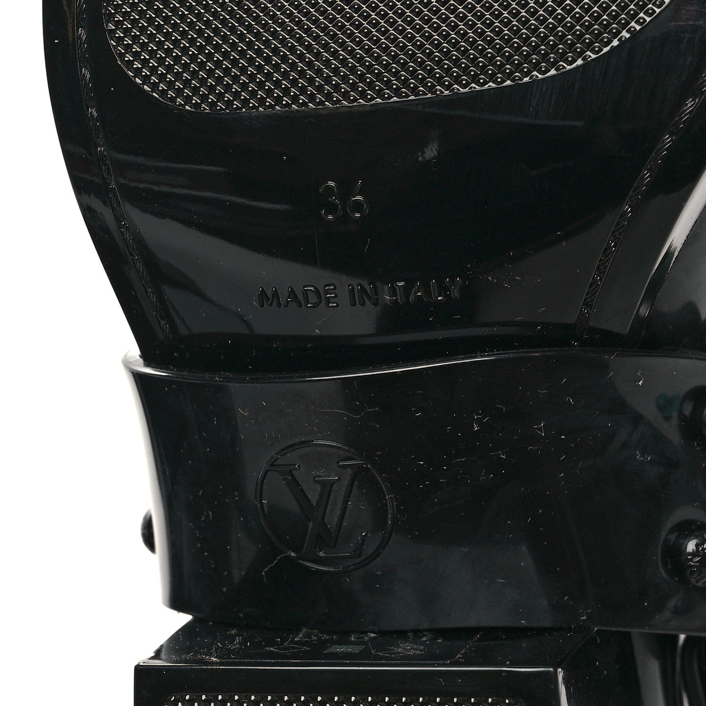 Rubber Monogram Rhapsody Ankle Boots 36 Black