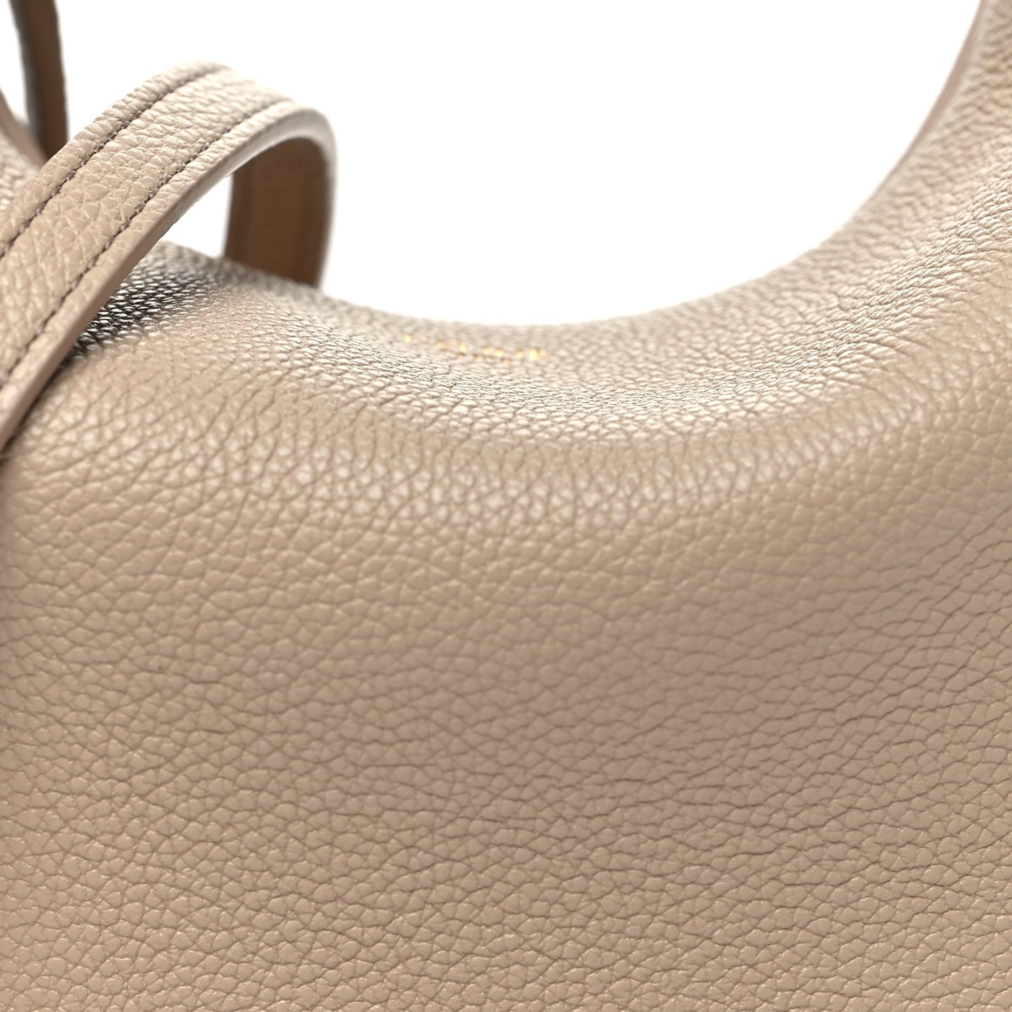 Supple Grained Calfskin Teen Lulu Shoulder Bag Safari