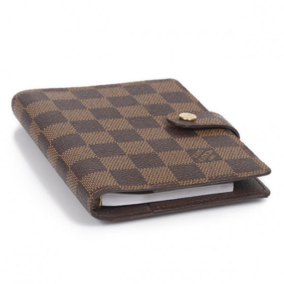 Damier Ebene Small Ring Agenda w Notepad