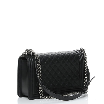 Chanel Calfskin Quilted New Medium Boy Flap Black 3 of 8