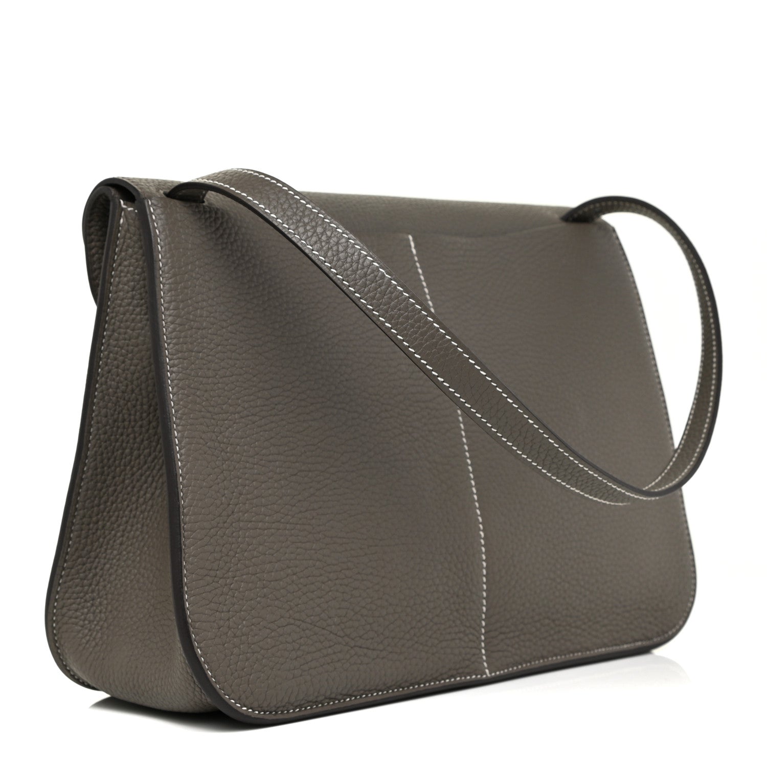Hermes Taurillon Clemence Halzan 31 GM Etoupe 3 of 10