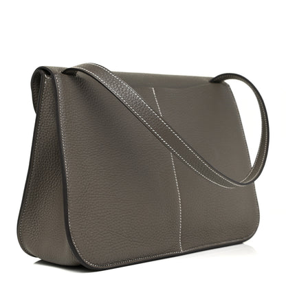 Hermes Taurillon Clemence Halzan 31 GM Etoupe 3 of 10