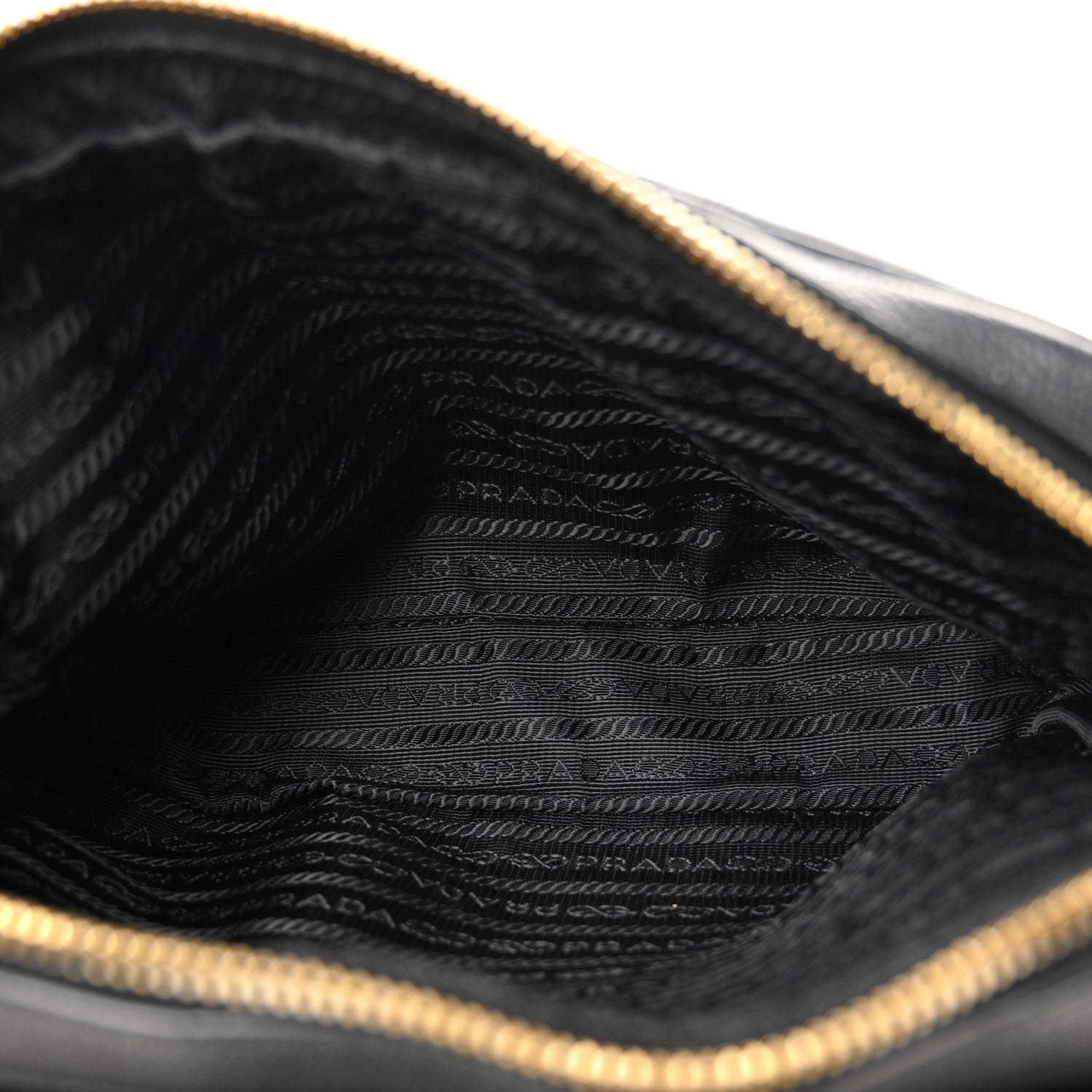 Prada Vitello Daino Medium Double Zip Shoulder Bag Black 6 of 12