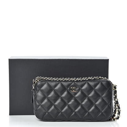 Chanel Lambskin Quilted Small Clutch With Chain Black 18 of 18