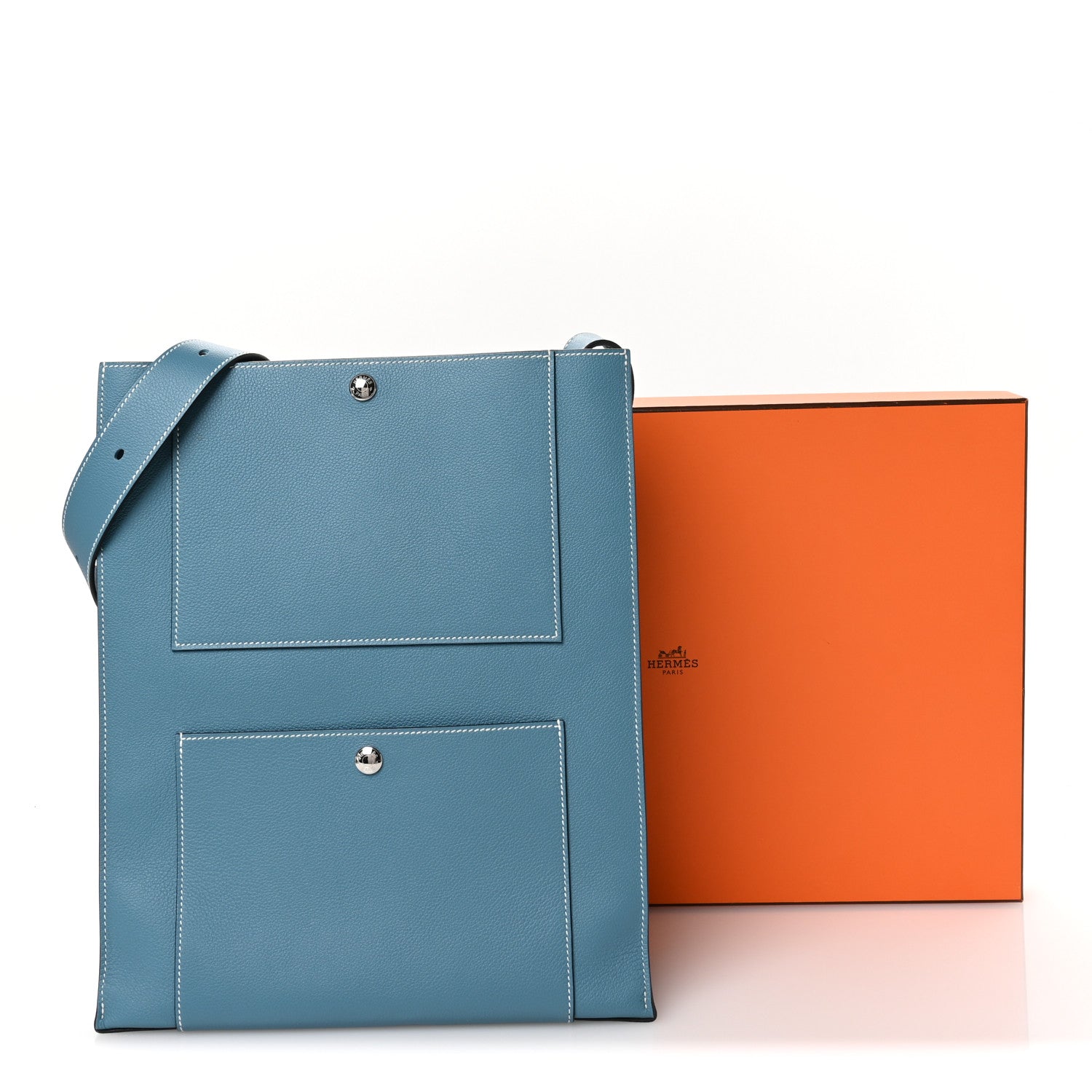 Hermes Evercolor Cab’H Tote Bag Bleu Jean 12 of 12
