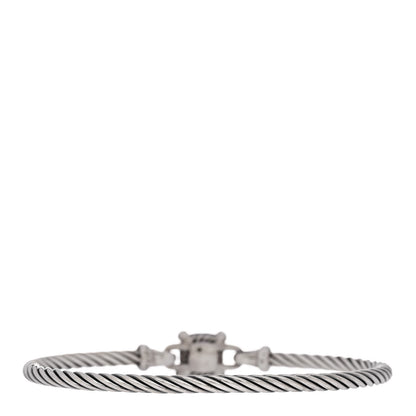 David Yurman Sterling Silver Amethyst Diamond 8mm Chatelaine Bracelet 2 of 3