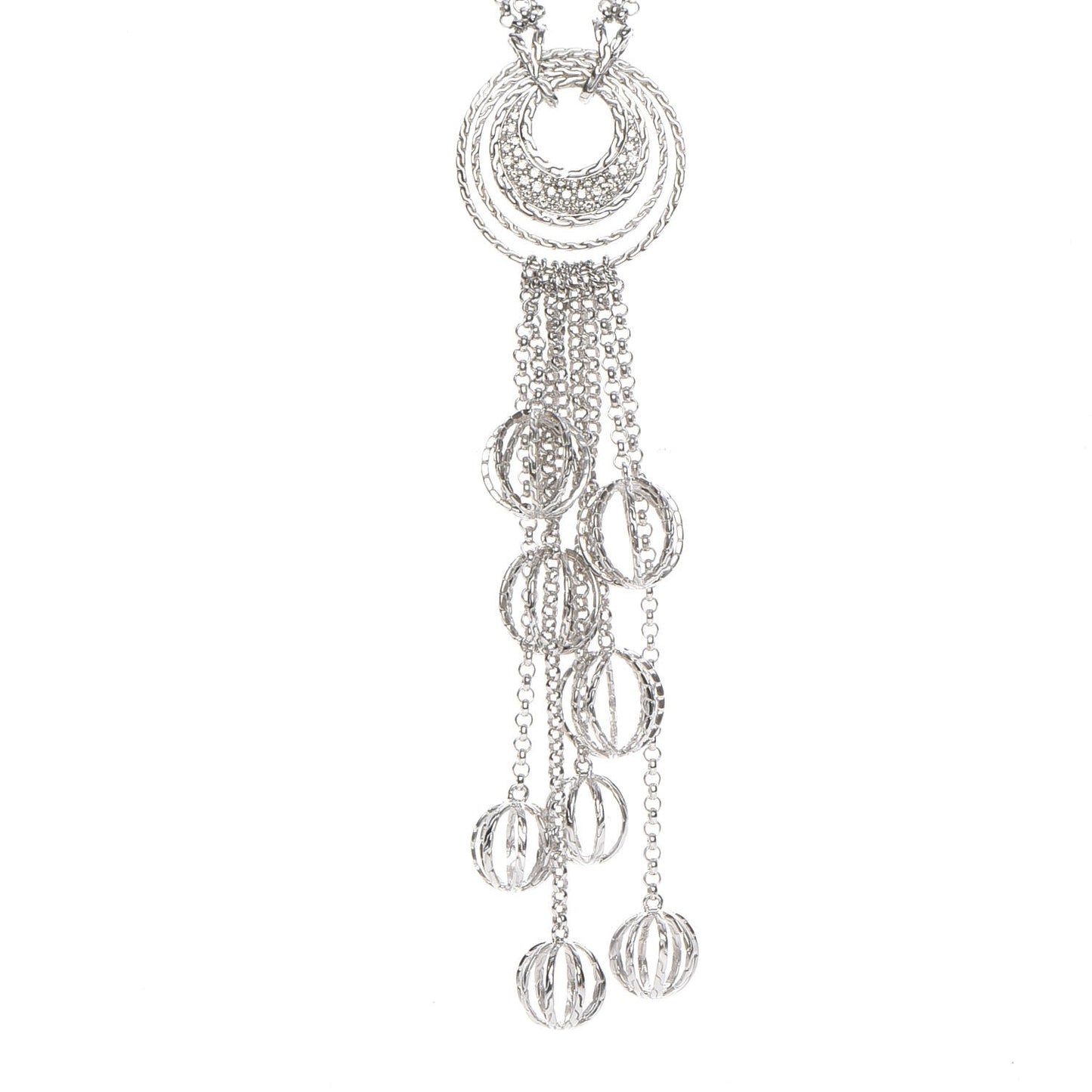 Sterling Silver Diamond Langit Long Necklace