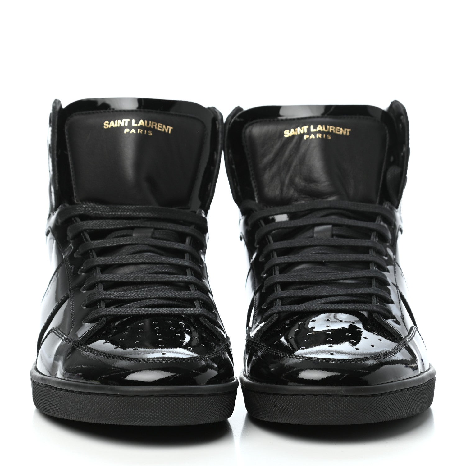 Saint Laurent Patent Court Classic SL/10H High Top Sneakers 44 Black 2 of 10