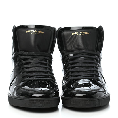 Saint Laurent Patent Court Classic SL/10H High Top Sneakers 44 Black 2 of 10