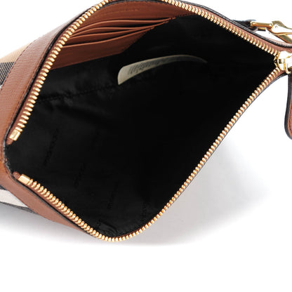 Burberry House Check Derby Peyton Crossbody Clutch Bag Tan 5 of 8