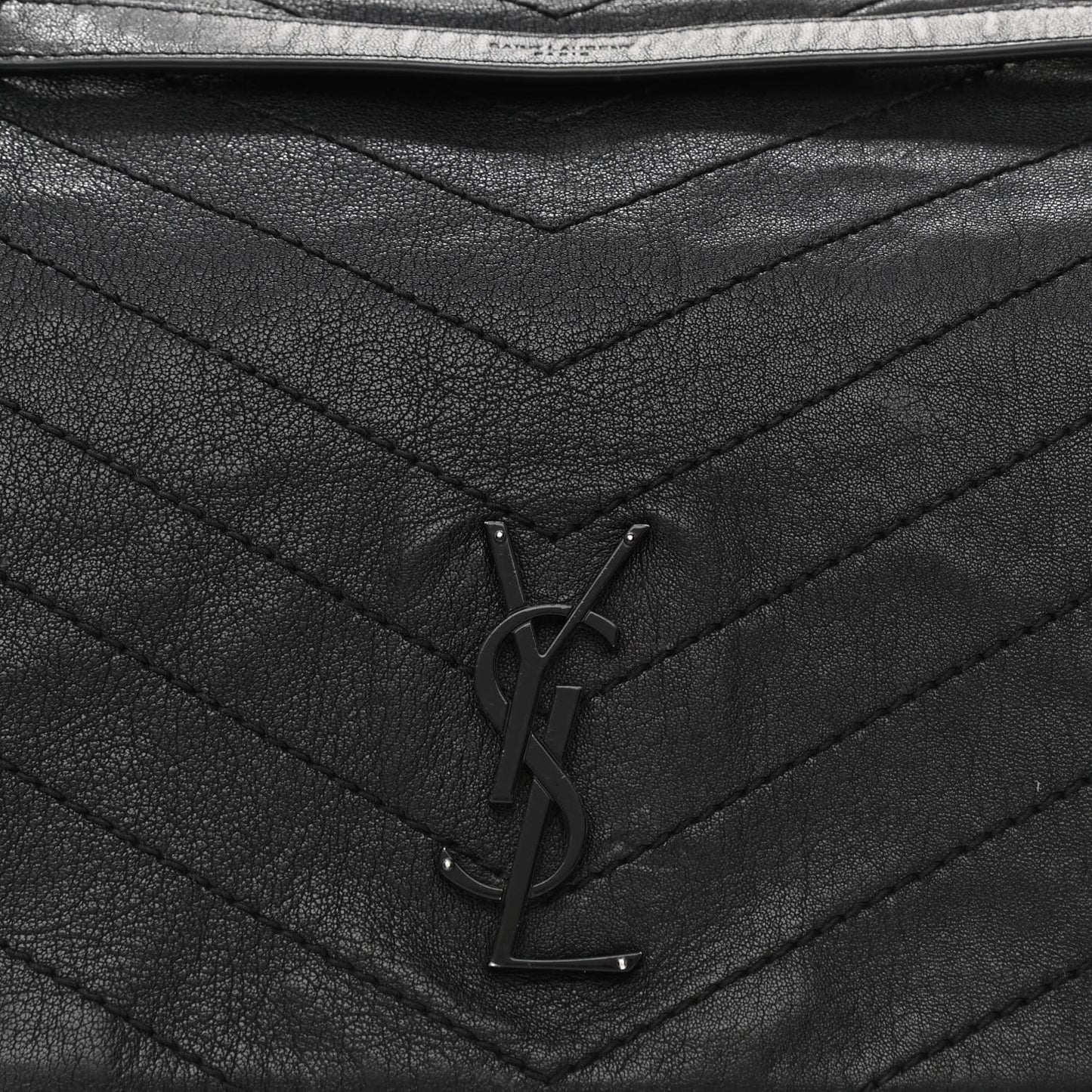 Vintage Lambskin Chevron Monogram Medium Nolita Black