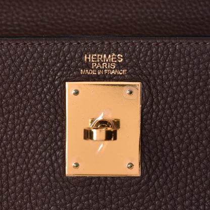 Hermes Togo Kelly Retourne 32 Chocolate 8 of 13