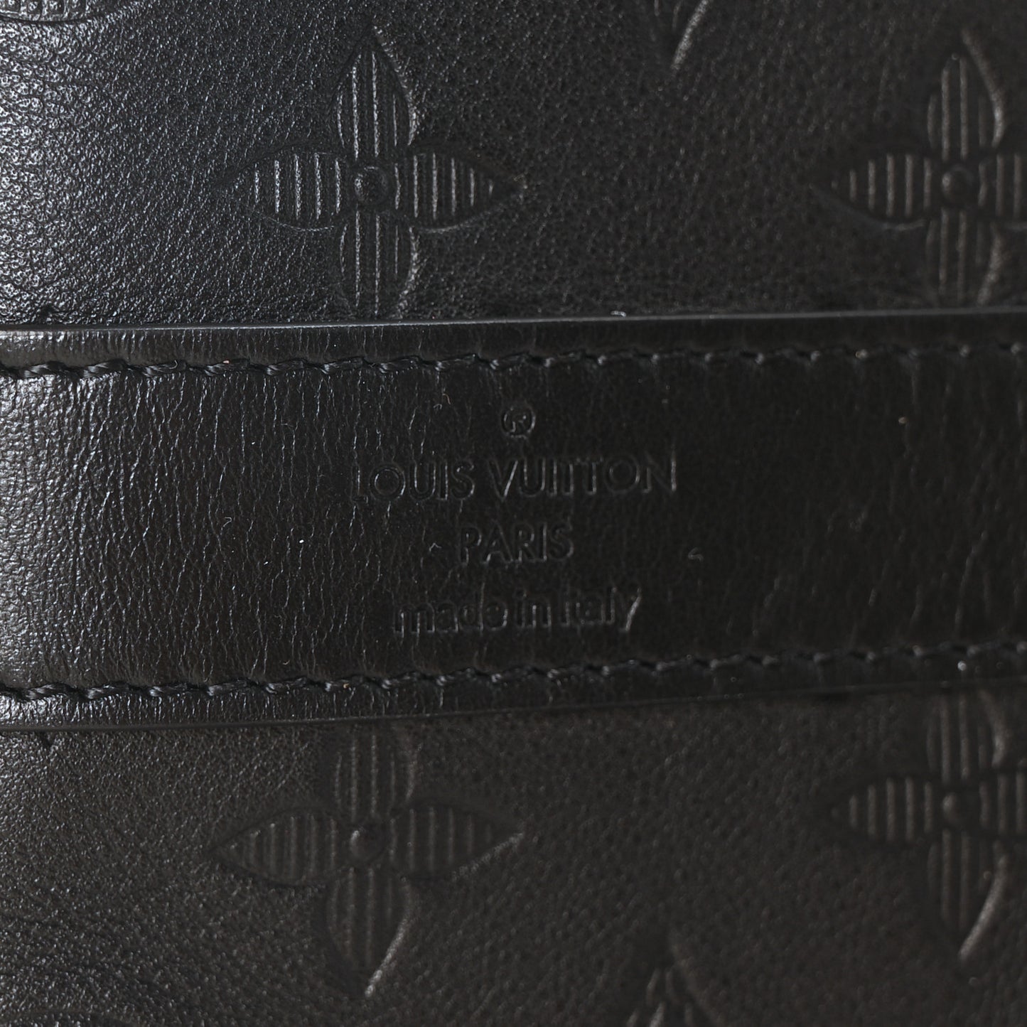 Calfskin Shadow Monogram Keepall Bandouliere 50 Black