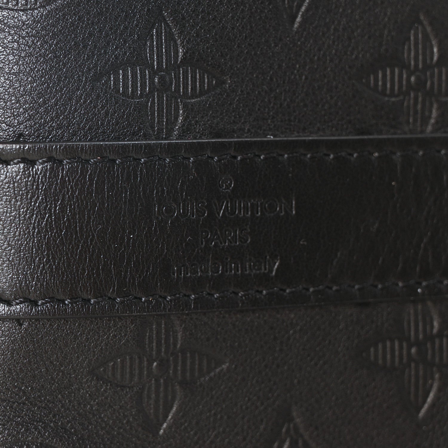 Louis Vuitton Calfskin Shadow Monogram Keepall Bandouliere 50 Black 5 of 9