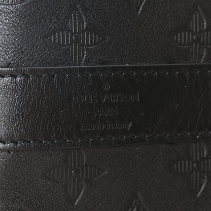 Louis Vuitton Calfskin Shadow Monogram Keepall Bandouliere 50 Black 5 of 9