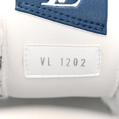 Louis Vuitton Calfskin Monogram Denim Womens Charlie Sneakers 36 White Blue 10 of 11