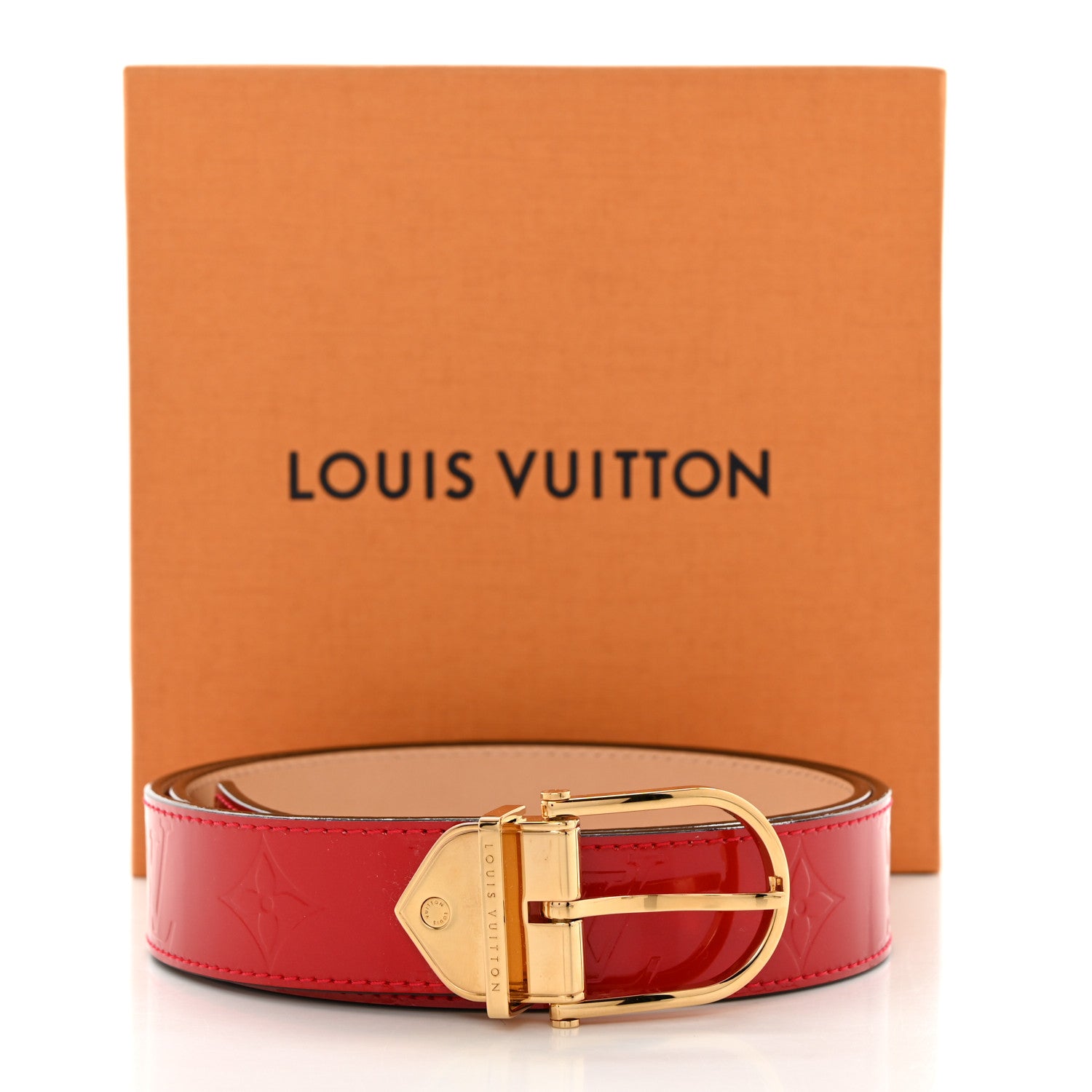 Louis Vuitton Vernis Ceinture 30mm Belt 80 32 Rouge 7 of 7