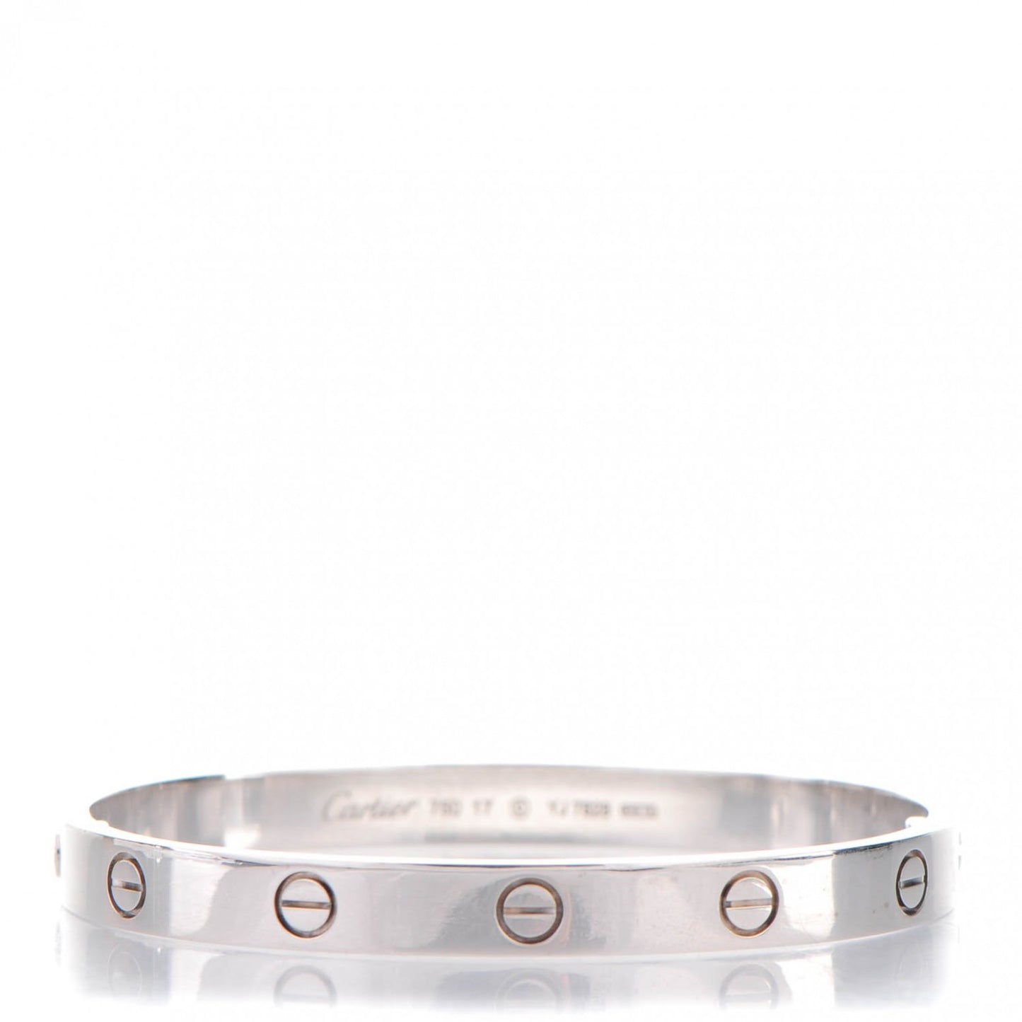 18K White Gold LOVE Bracelet 17