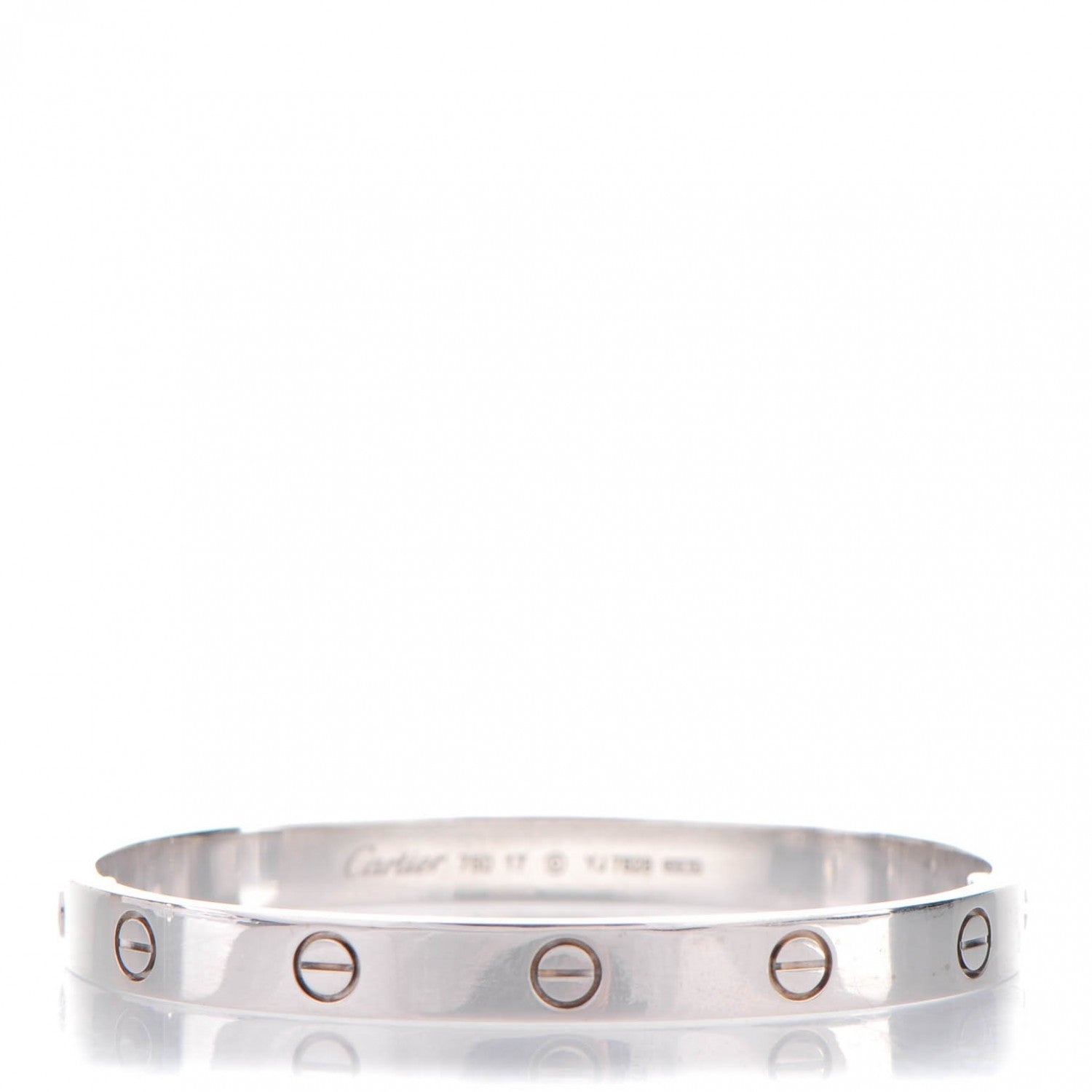 Cartier 18K White Gold LOVE Bracelet 17 1 of 6