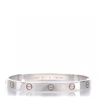 Cartier 18K White Gold LOVE Bracelet 17 1 of 6