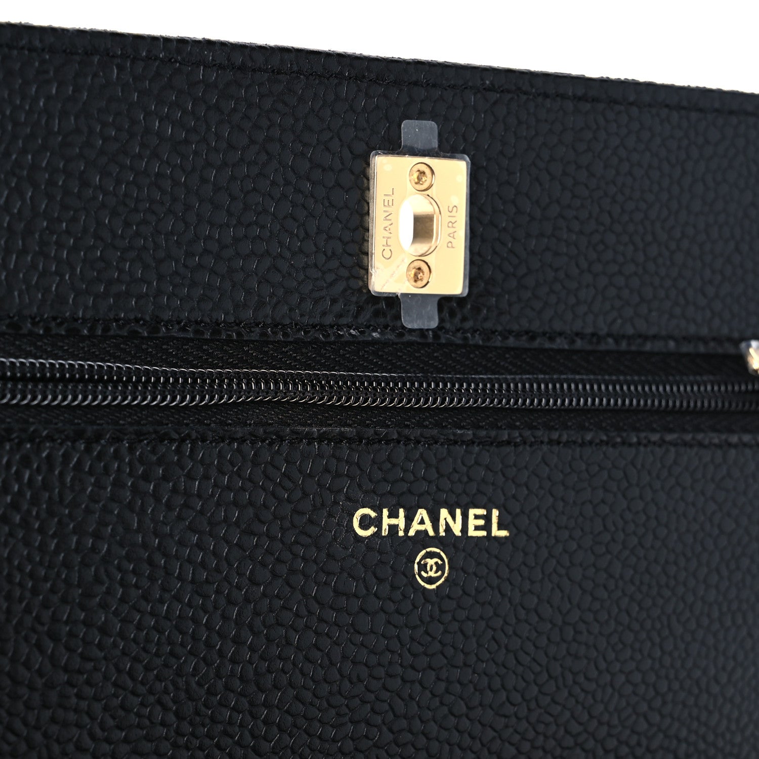 Chanel Caviar Quilted CC Turnlock Wallet On Chain WOC Black 6 of 12