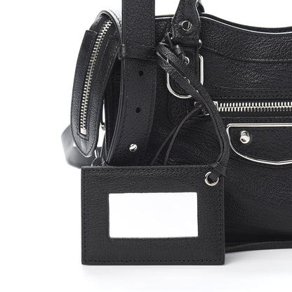 Balenciaga Chevre Silver Metallic Edge Hardware Mini City Black 11 of 13