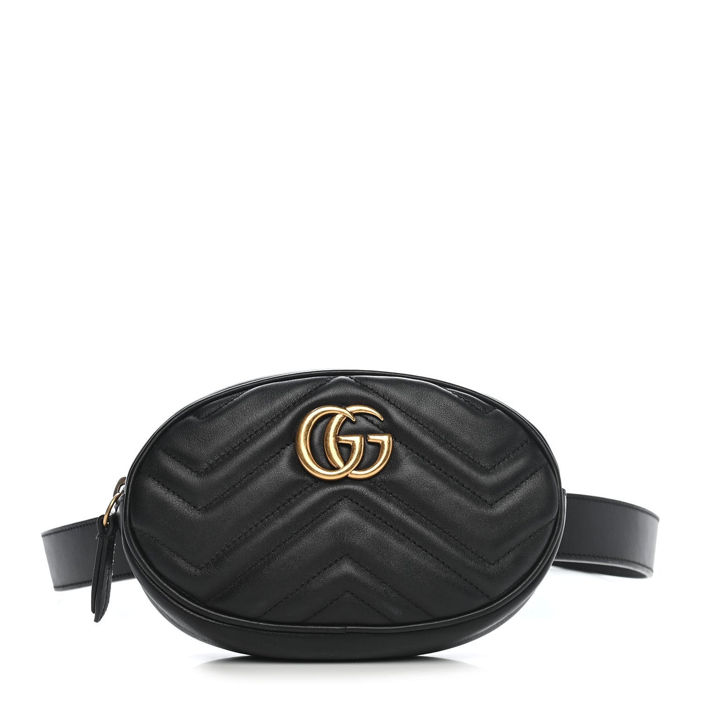 Calfskin Matelasse GG Marmont Belt Bag 85 34 Black