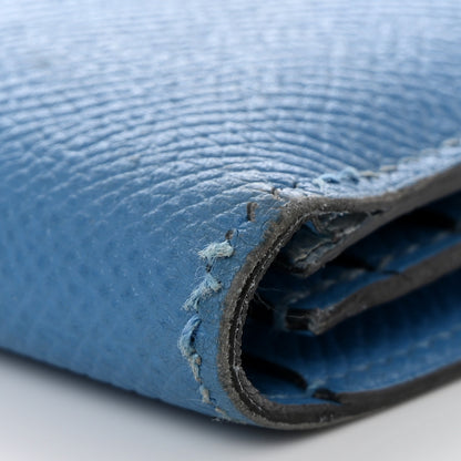 Hermes Epsom Bearn Gusset Wallet Bleu Paradis 11 of 14