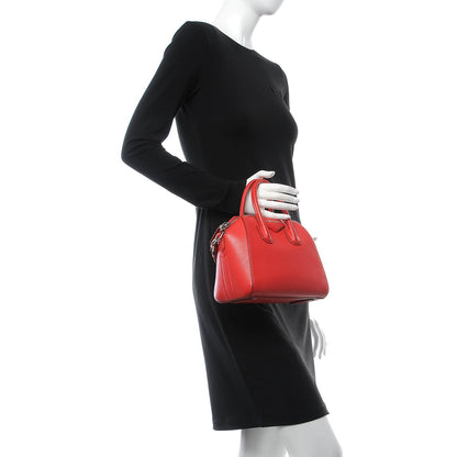 Givenchy Sugar Goatskin Mini Antigona Red 3 of 14