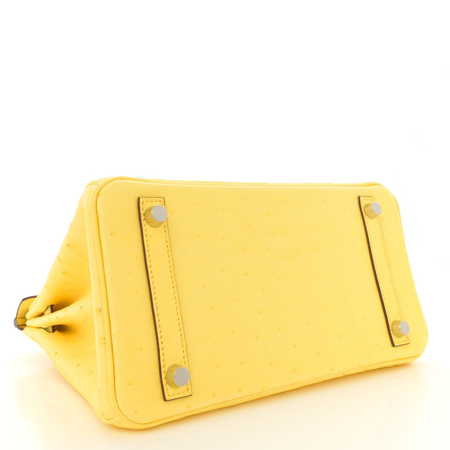 Ostrich Birkin 25 Jaune Citron