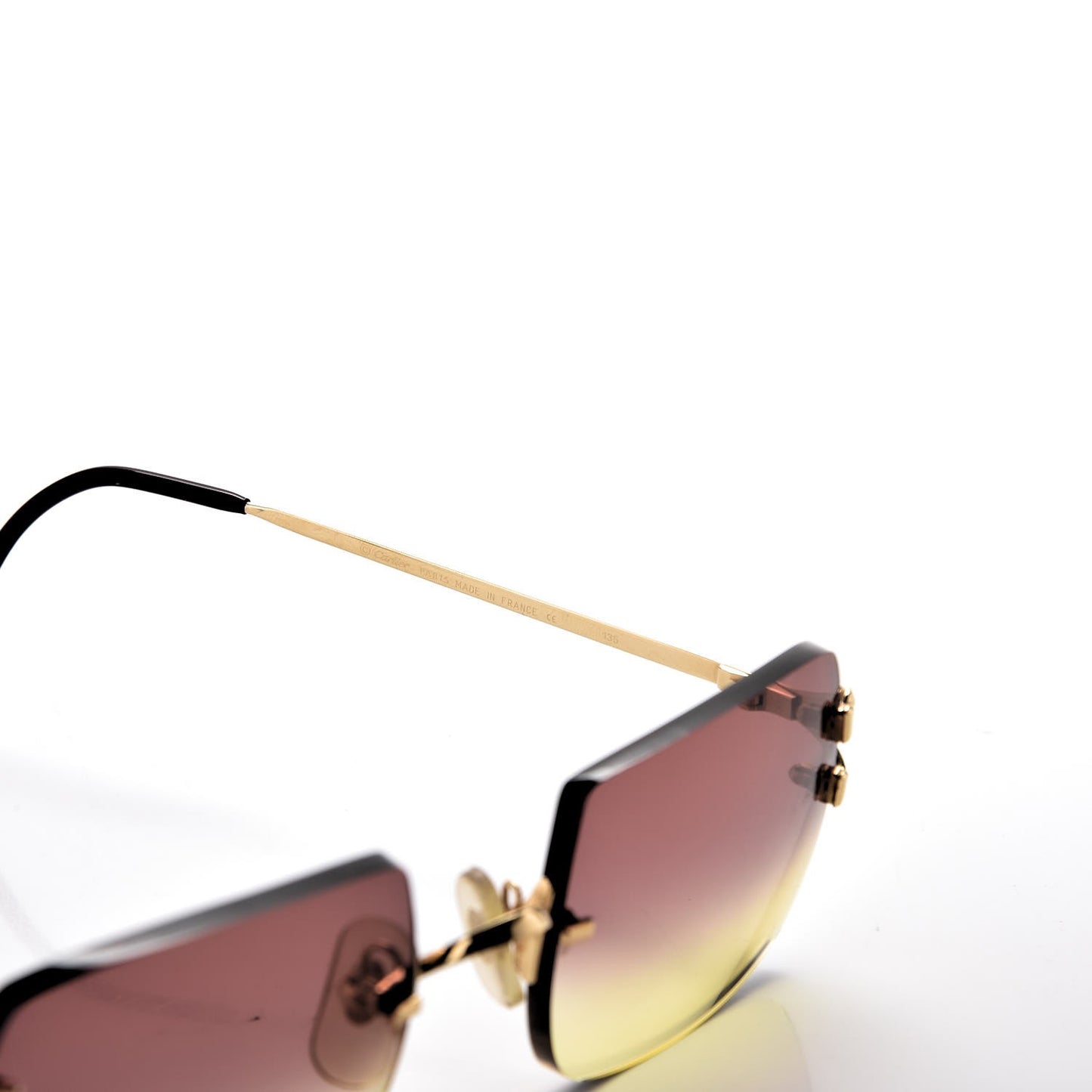 Rimless Gradient Sunglasses Gold