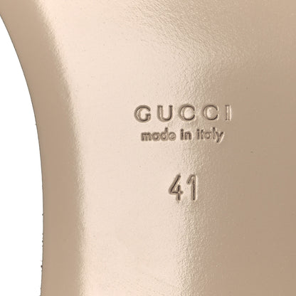 Gucci Metallic Nappa Ophelia T-Strap Flat Sandals 36 Gold 8 of 10