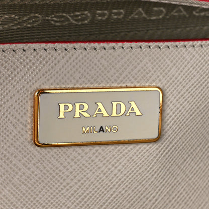 Prada Saffiano Lux Small Promenade Tote Fuoco Talco 6 of 11