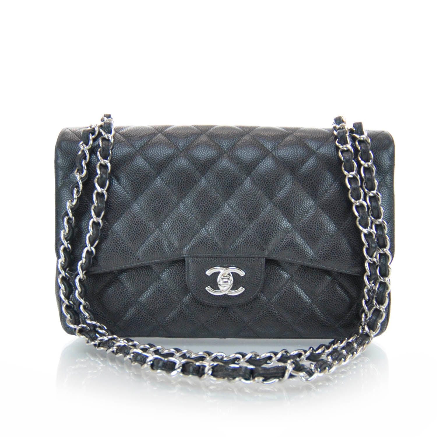 Chanel Caviar Quilted Jumbo Double Flap Black 1 of 10