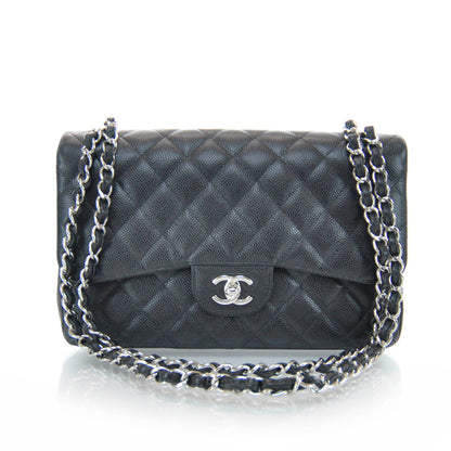 Chanel Caviar Quilted Jumbo Double Flap Black 1 of 10