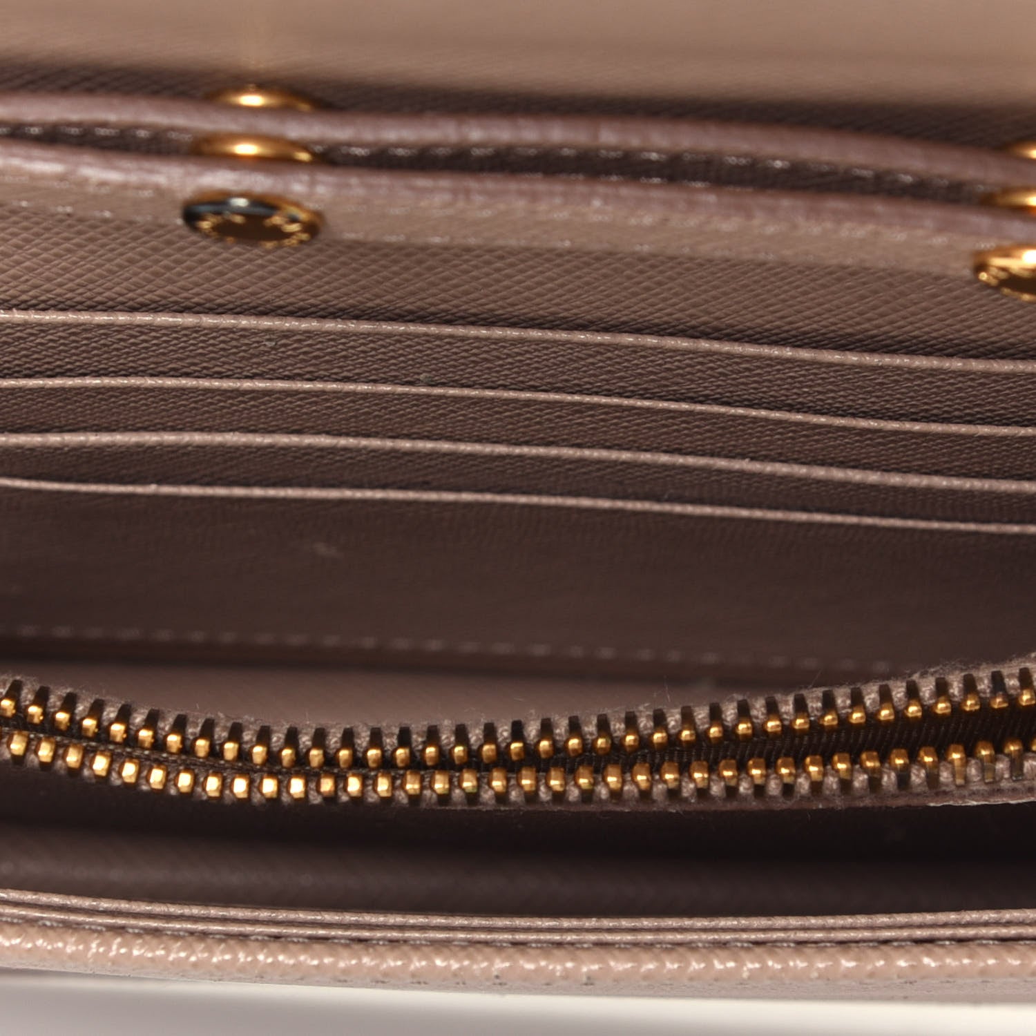 Prada Saffiano Lux Chain Wallet Cipria 6 of 9