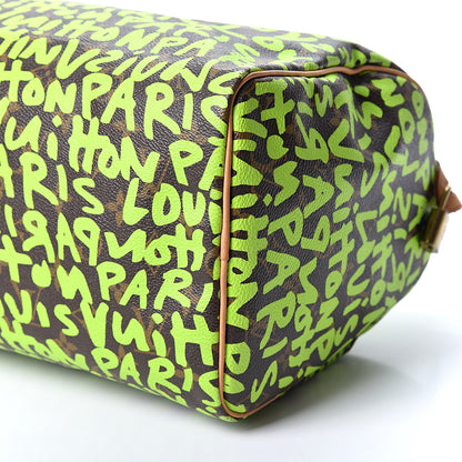 Louis Vuitton Monogram Graffiti Speedy 30 Green 7 of 7