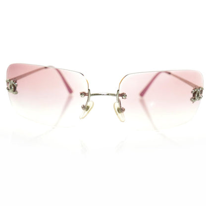 Chanel Metal Crystal CC Logo Sunglasses 4017-D Pink 3 of 8