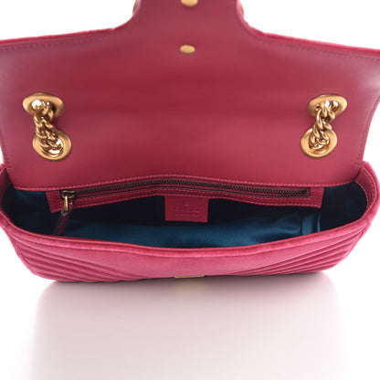 Gucci Velvet Matelasse Small GG Marmont Shoulder Bag Light Raspberry Rose 5 of 7