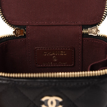 Chanel Caviar Quilted Mini Vanity Case With Chain Black 8 of 10
