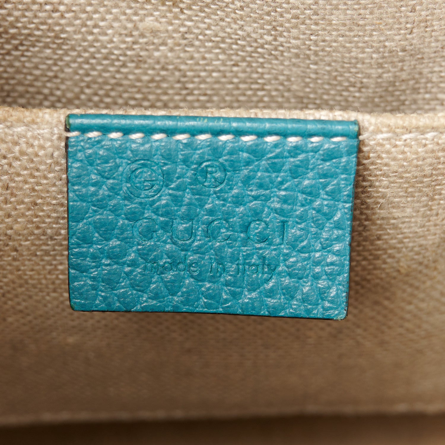 Gucci Dollar Calfskin Small GG Charm Dome Bag Cobalt 6 of 11