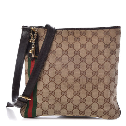 Gucci Monogram Web Jolicoeur Charms Messenger Dark Brown 1 of 8